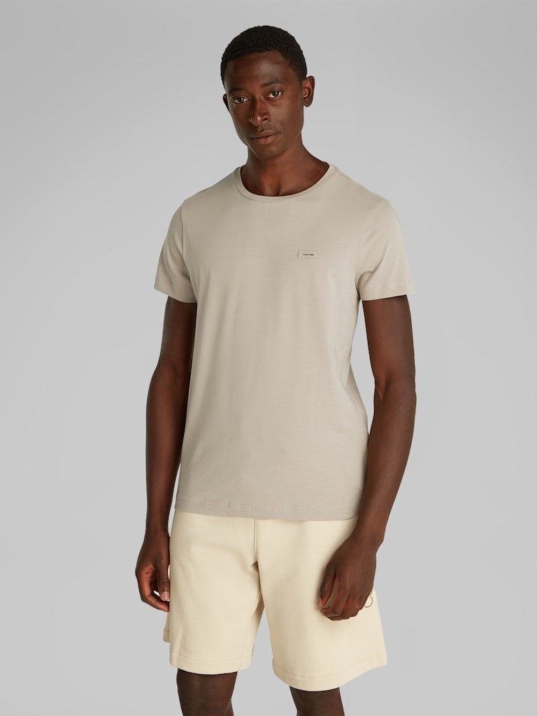 Calvin Klein Rejeneratif Pamuk Vizon Erkek Kısa Kollu T-Shirt - K10K112724PAH