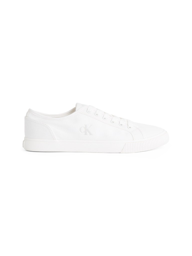 Calvin Klein Pamuk Beyaz Erkek Kısa Taban Sneakers - YM0YM012090K4