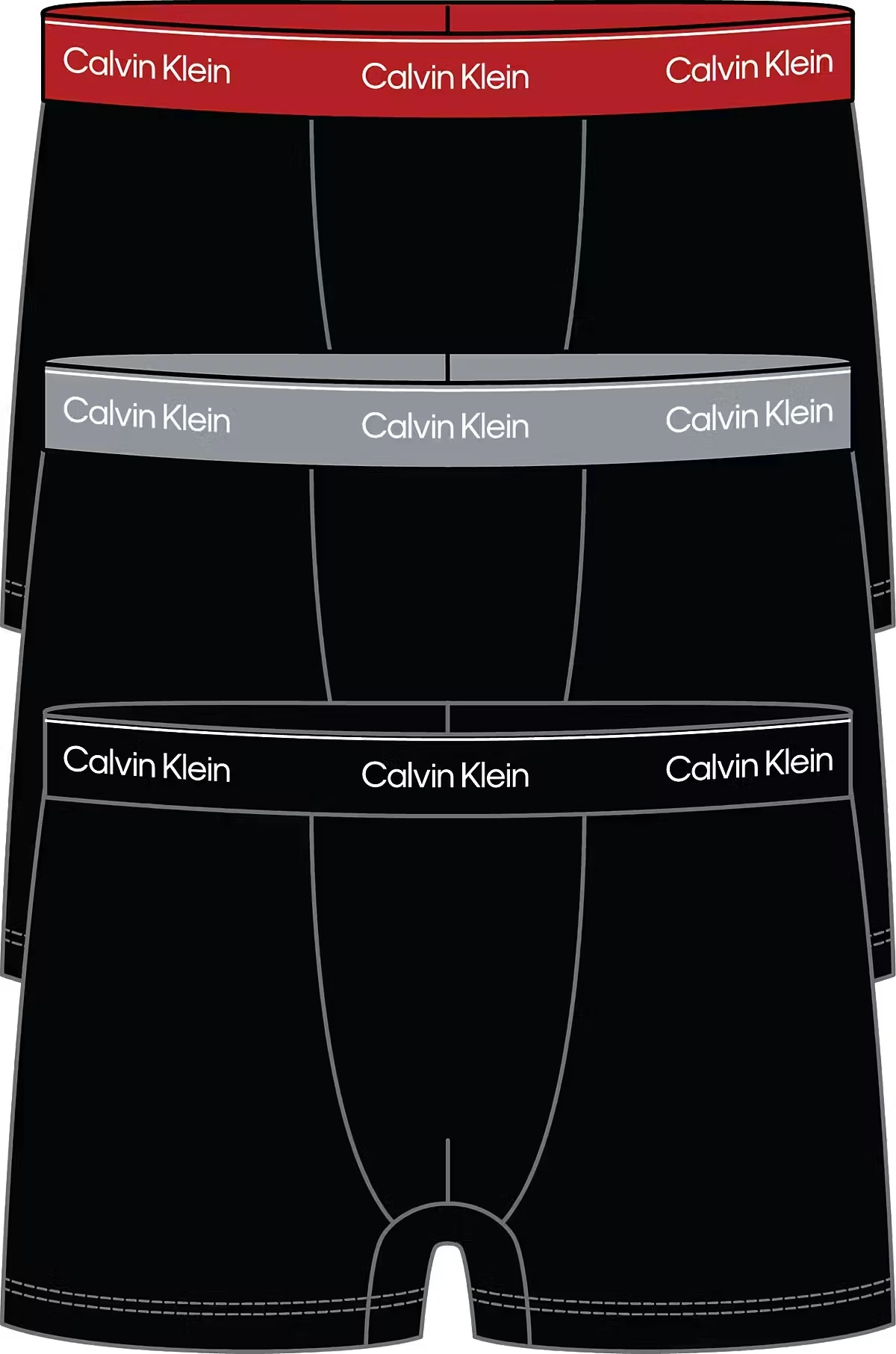 Calvin Klein Siyah Erkek 3'lü Boxer