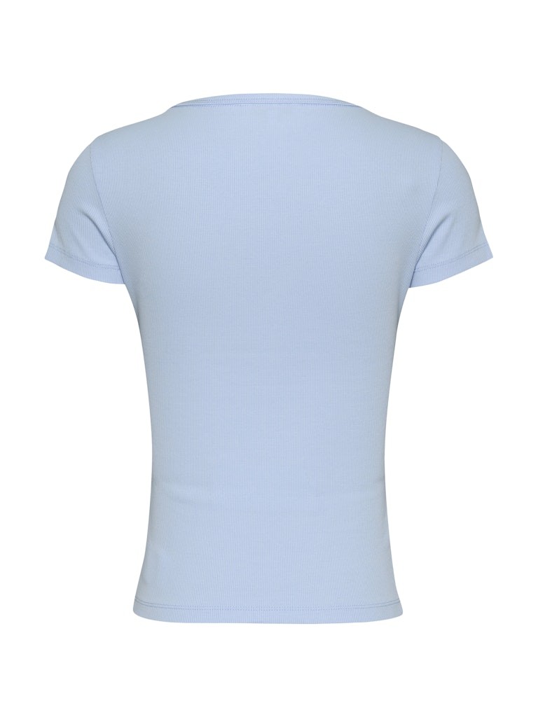 Tommy Hilfiger Rejeneratif Pamuk Mavi Kadın Kısa Kollu T-Shirt - DW0DW17385C3Q