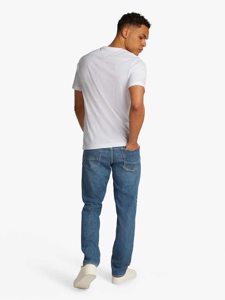 Tommy Hilfiger Rejeneratif Pamuk Beyaz Erkek Kısa Kollu T-Shirt - MW0MW36498YBR