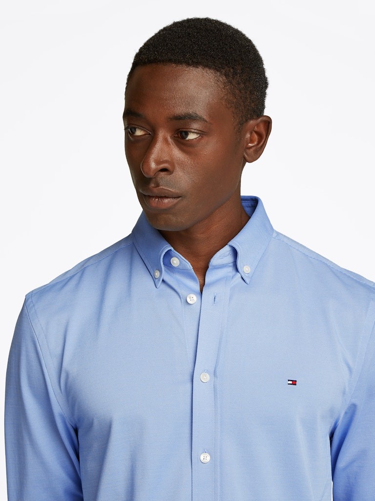 Tommy Hilfiger Pamuk Mavi Erkek Uzun Kollu Gömlek - MW0MW385510GY