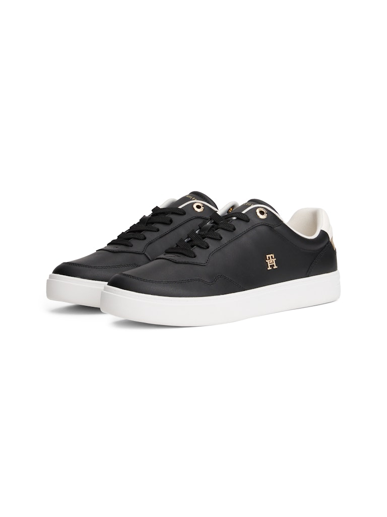 Tommy Hilfiger Kadın Siyah Kısa Taban Court Sneakers