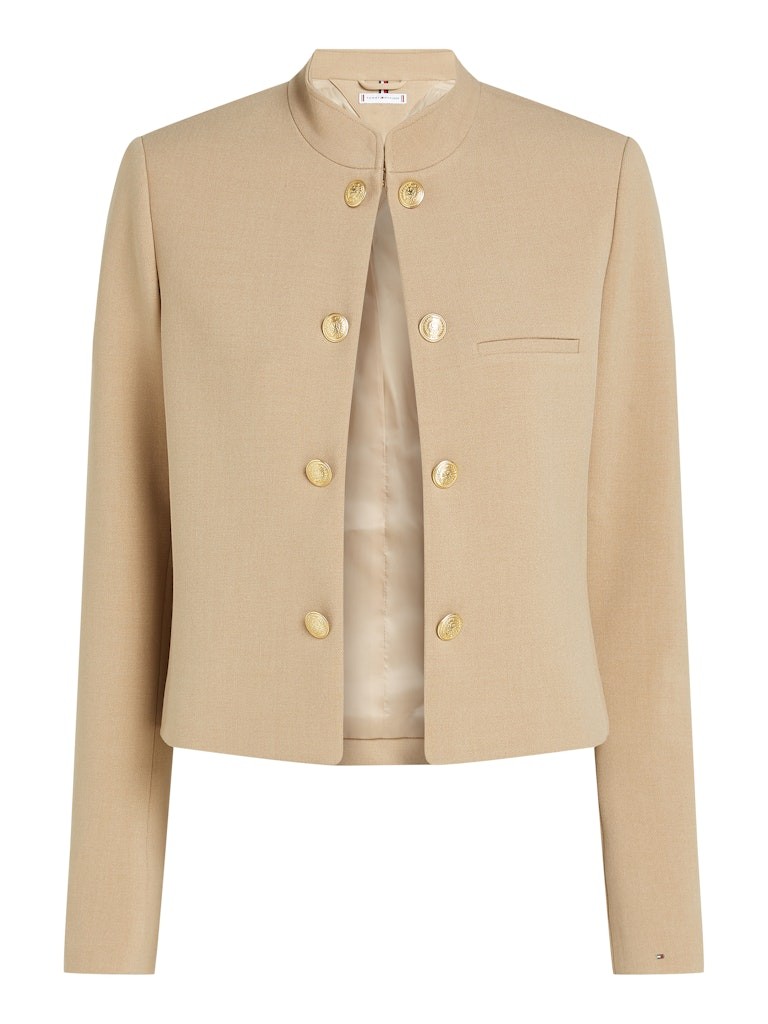 Tommy Hilfiger Pamuk Bej Kadın Blazer - WW0WW446070GC