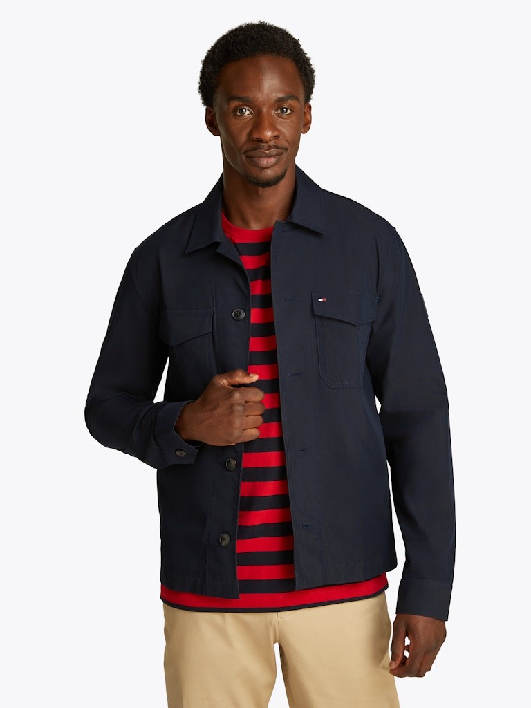 Tommy Hilfiger Pamuk Lacivert Erkek Gömlek Ceket - MW0MW38712DW5