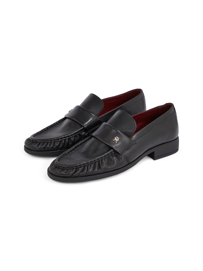 Tommy Hilfiger Soft Nappa Pleated Toe Kadın Siyah Günlük Ayakkabı - FW0FW08362BDS