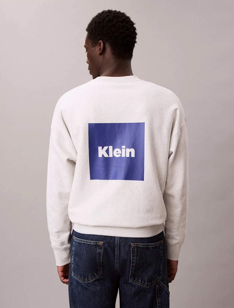 Calvin Klein Erkek Beyaz O Yaka Sweatshirt