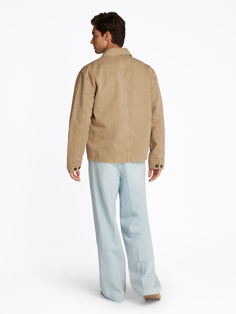 Tommy Hilfiger Pamuk Bej Erkek Gömlek Ceket - MW0MW39247RBT