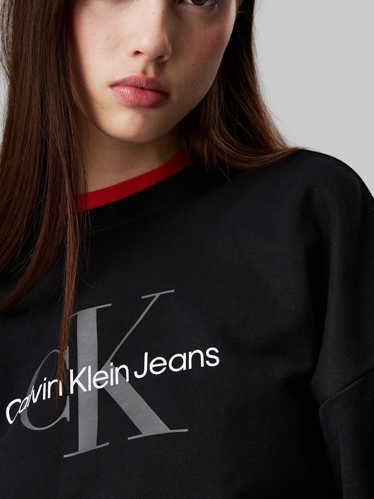 Calvin Klein Kadın O Yaka Siyah Sweatshirt