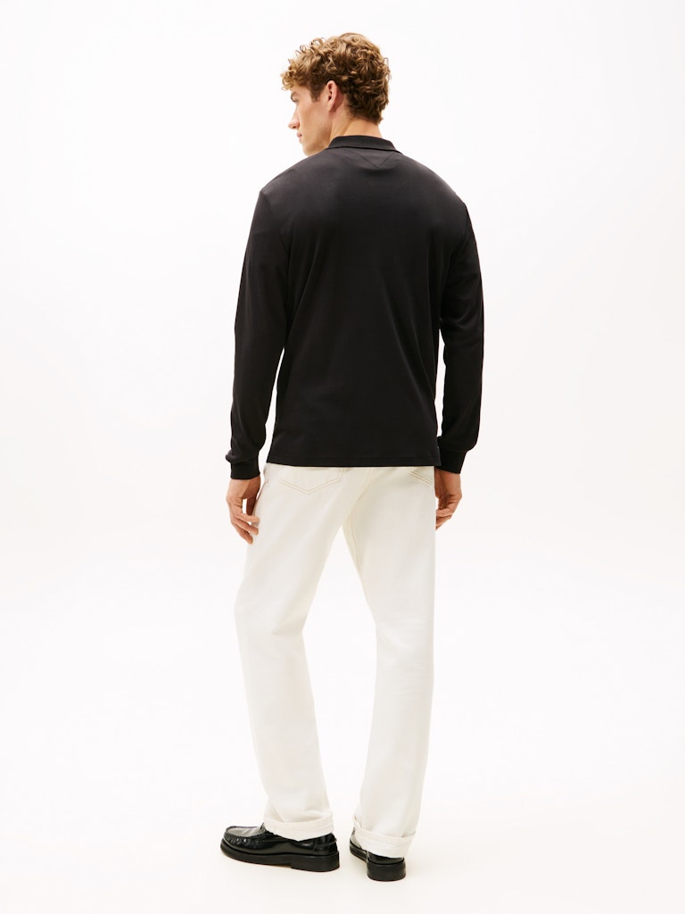 Tommy Hilfiger Erkek Uzun Kollu Siyah T-Shirt