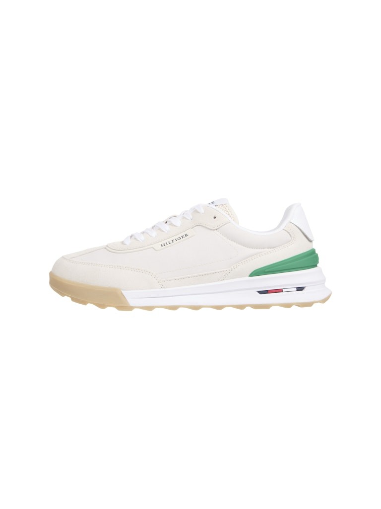 Tommy Hilfiger Süet Bej Erkek Kısa Taban Sneakers - FM0FM05425AF3
