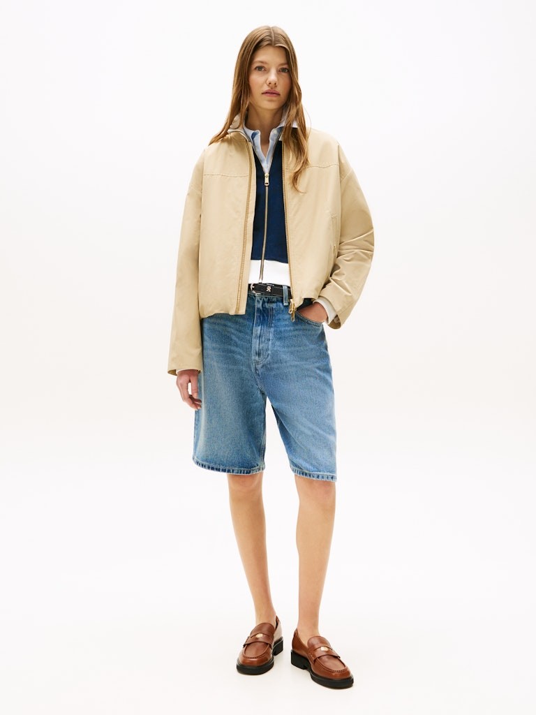 Tommy Hilfiger Kadın Bej Bomber Mont