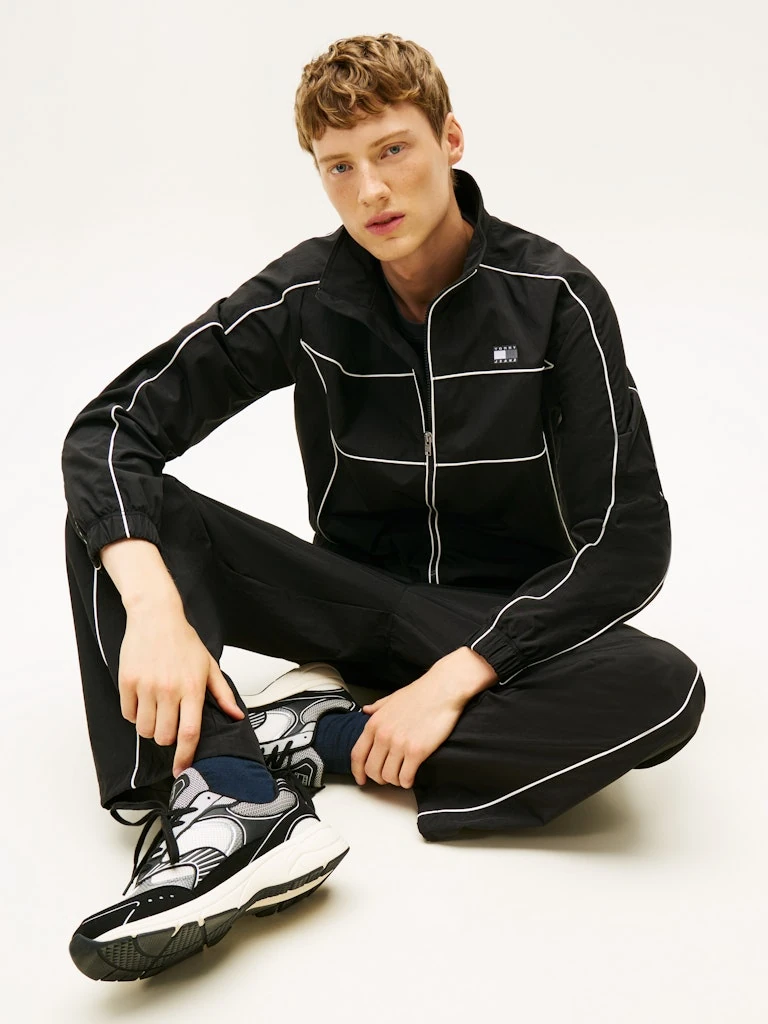 Tommy Hilfiger Erkek Siyah Kalın Taban Runner Sneakers