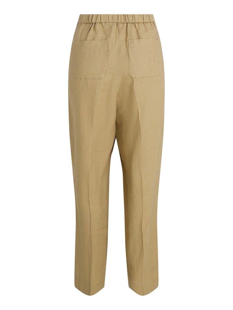 Tommy Hilfiger Keten Bej Kadın Comfort Pantolon - WW0WW46823AEH