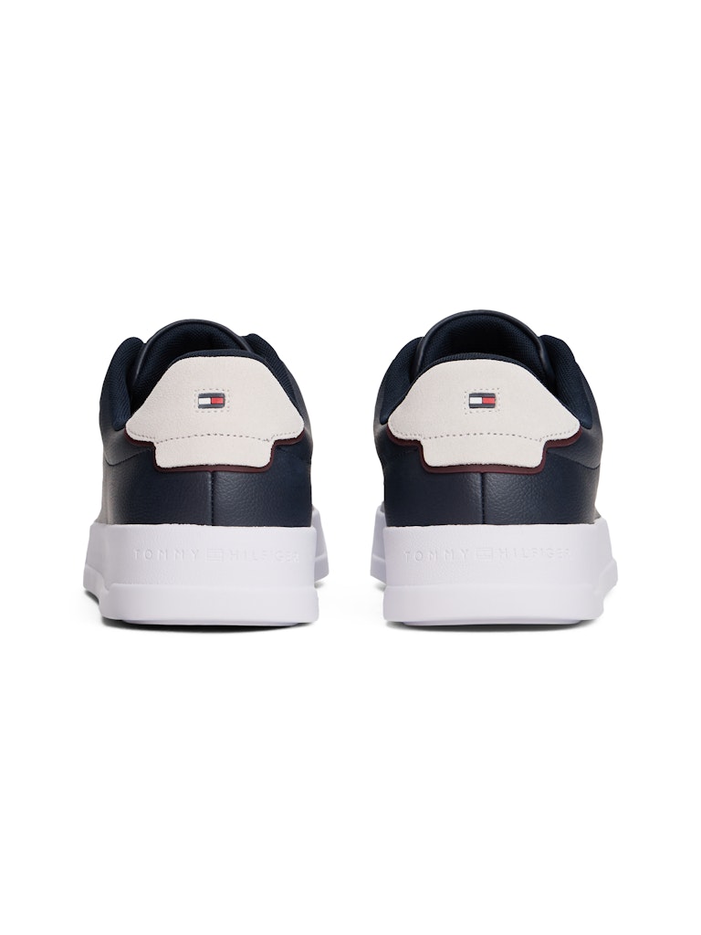Tommy Hilfiger Deri Lacivert Erkek Kısa Taban Sneakers