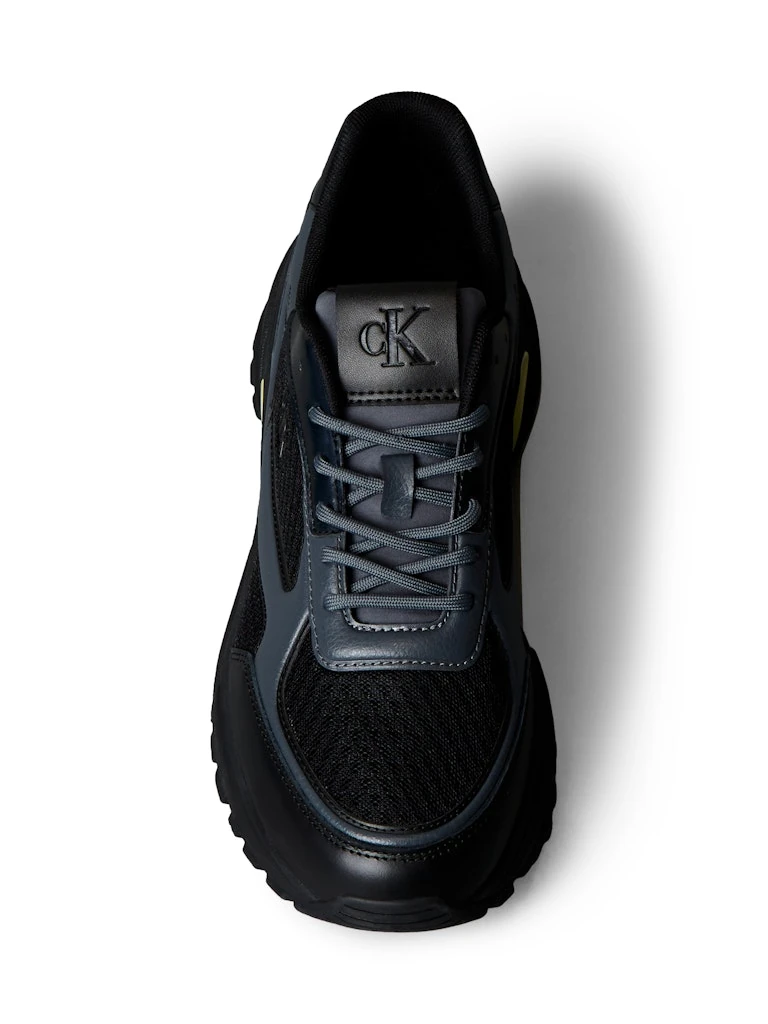 Calvin Klein Erkek Siyah Kalın Taban Runner Sneakers