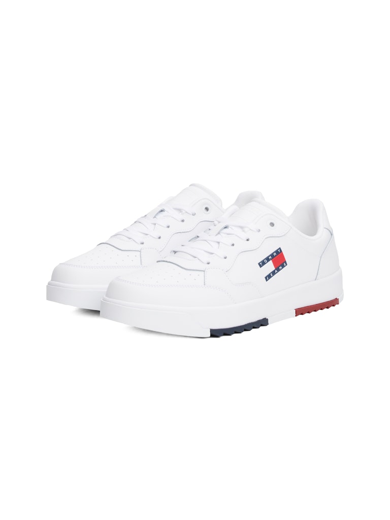 Tommy Hilfiger Erkek Beyaz Orta Taban Retro Sneakers