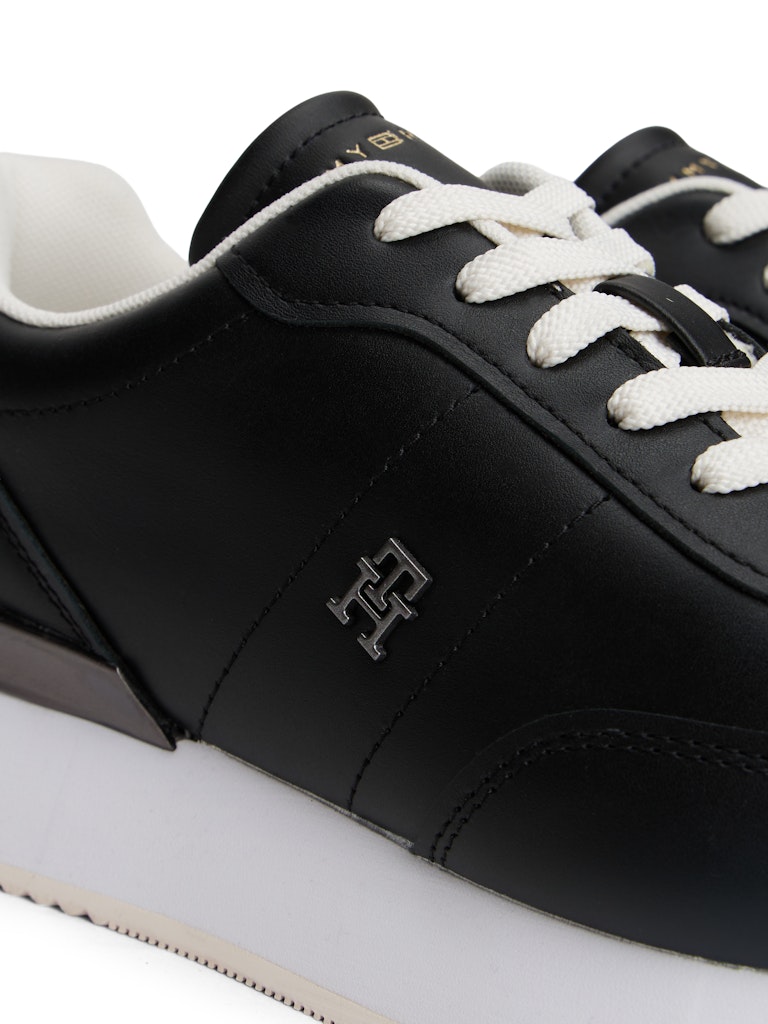 Tommy Hilfiger Kadın Siyah  Kısa Taban Runner Sneakers