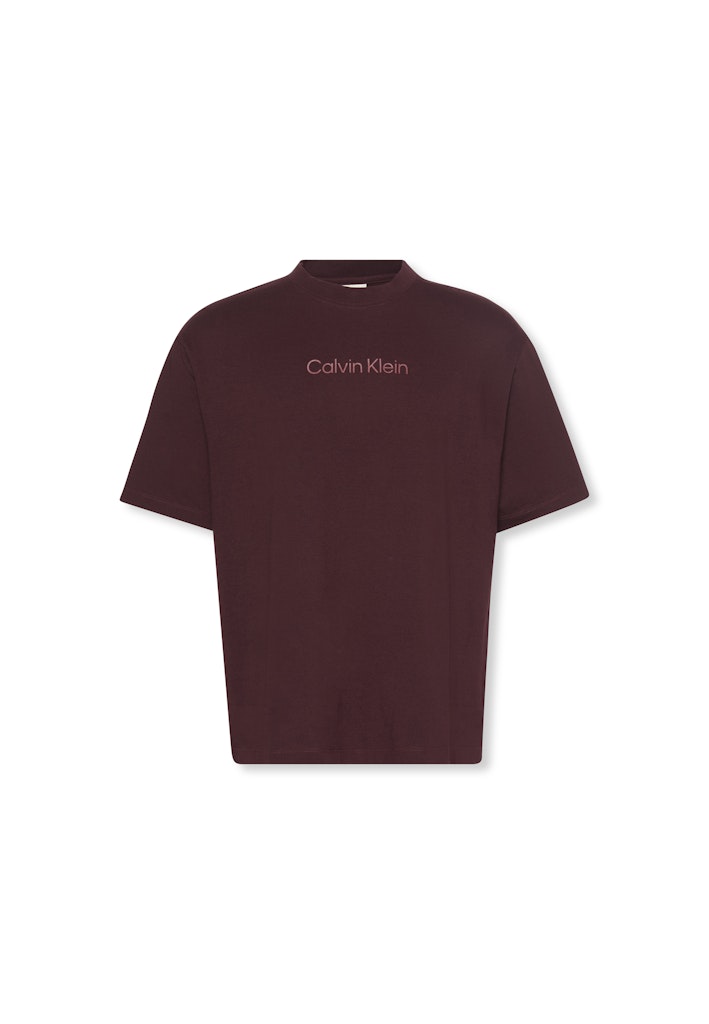 Calvin Klein Erkek Bordo Pamuk O Yaka T-Shirt