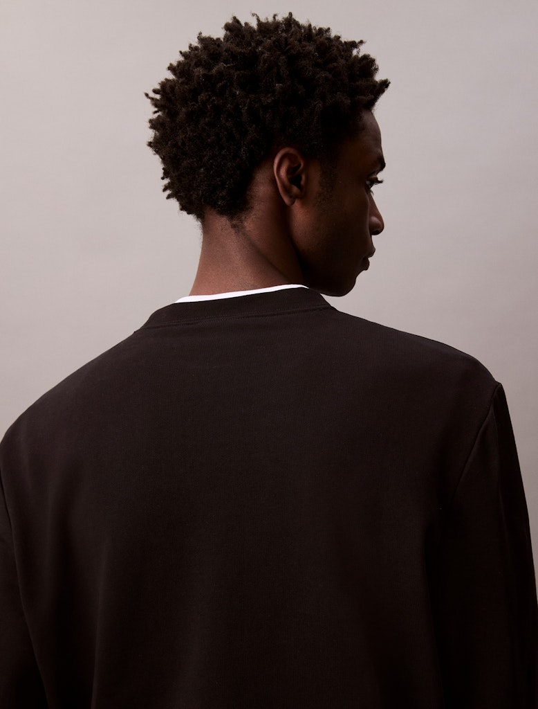 Calvin Klein Erkek Siyah O Yaka Sweatshirt