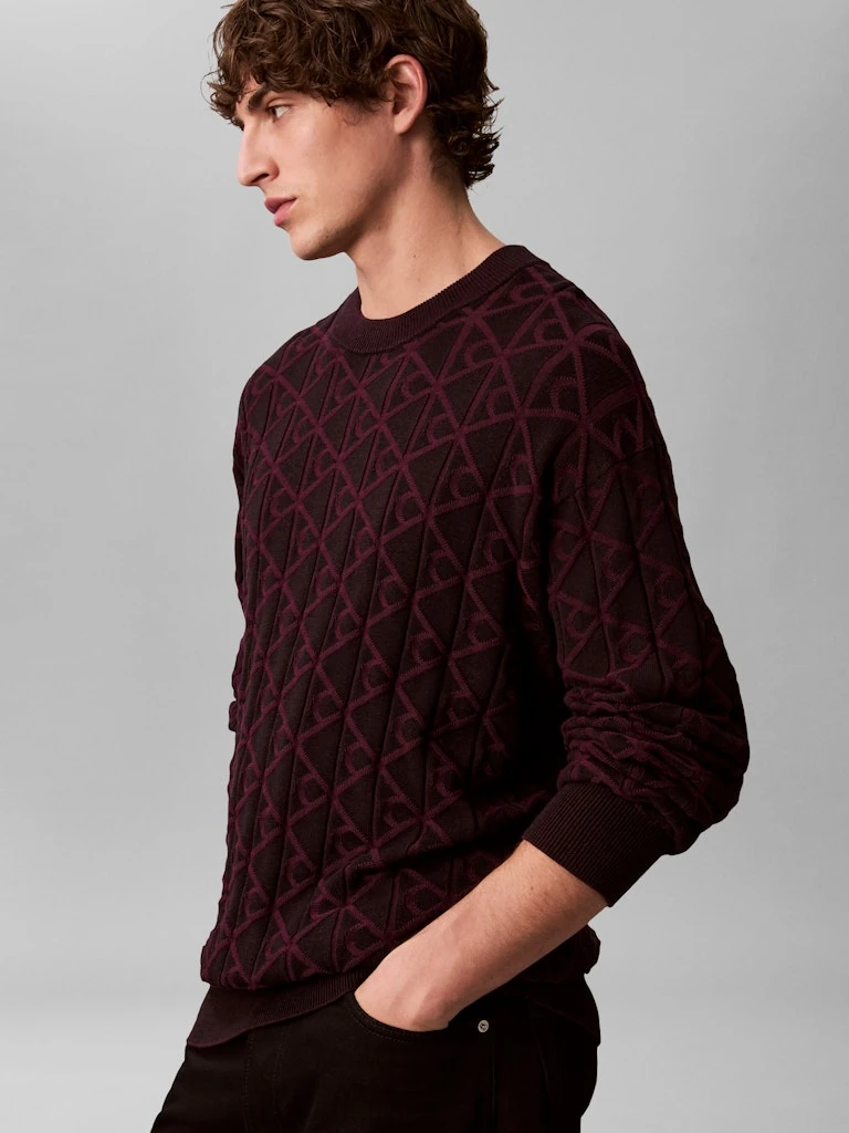 Calvin Klein Erkek Siyah Pamuk O Yaka Triko