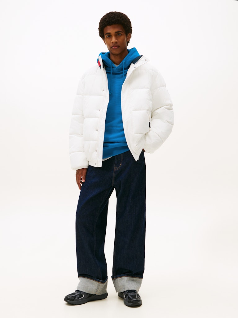 Tommy Hilfiger Erkek Puffer Beyaz Mont