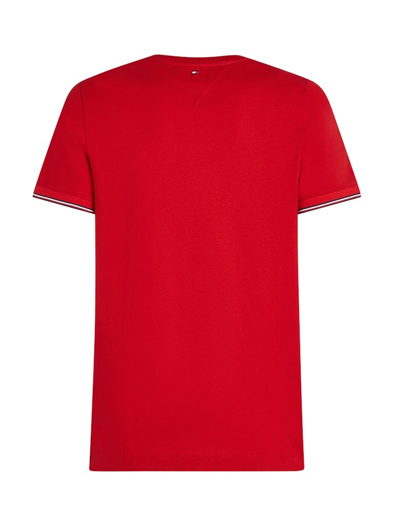 Tommy Hilfiger Rejeneratif Pamuk Kırmızı Erkek Kısa Kollu T-Shirt - MW0MW32584XLD