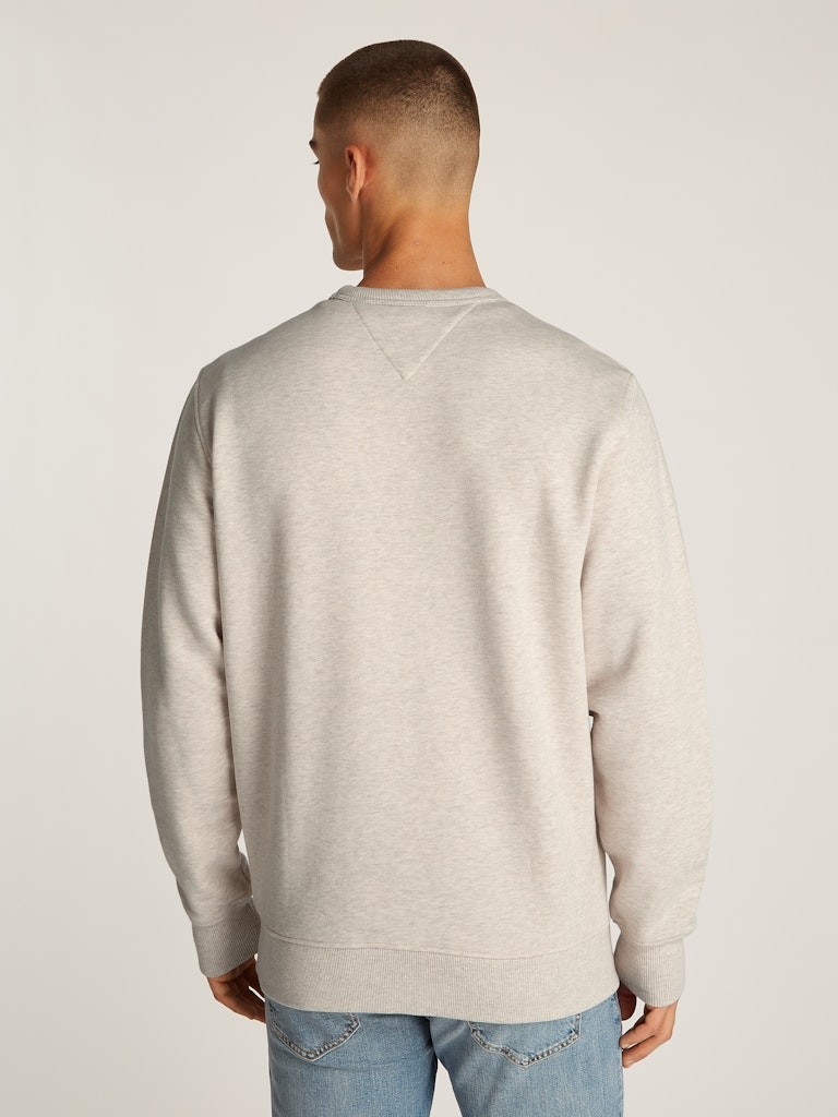 Tommy Jeans Erkek Logolu Bej Sweatshirt - DM0DM20660AE3