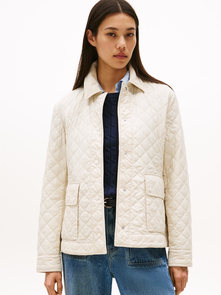 Tommy Hilfiger Kadın Beyaz Mont