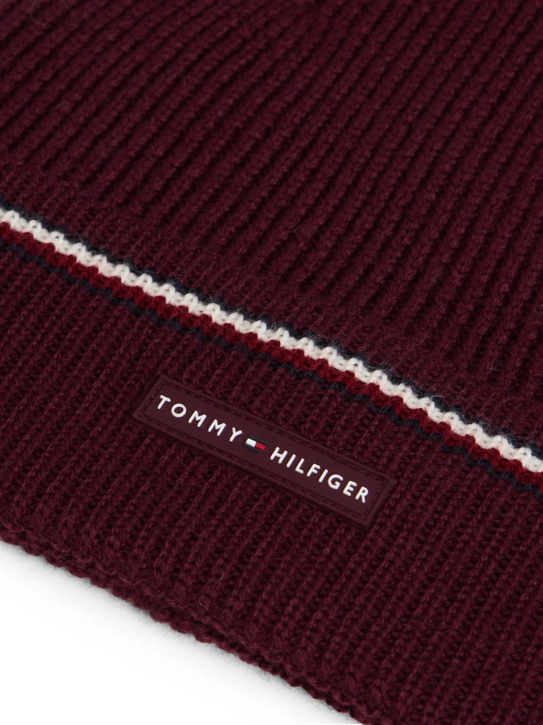 Tommy Hilfiger Erkek Bordo Bere Şapka
