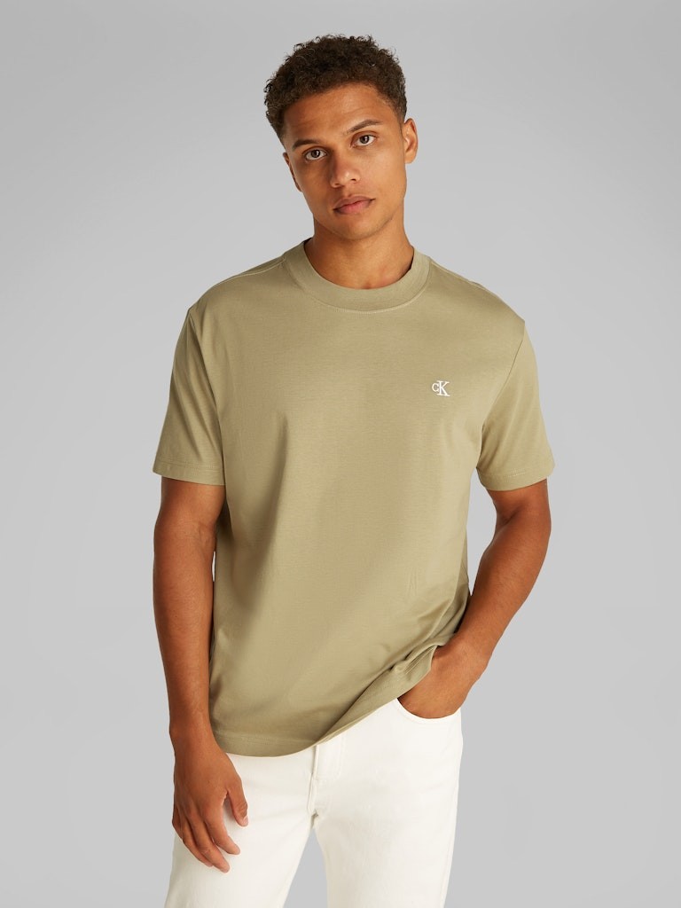 Calvin Klein Rejeneratif Pamuk Kahverengirengi Erkek Kısa Kollu T-Shirt - J30J327473HI0