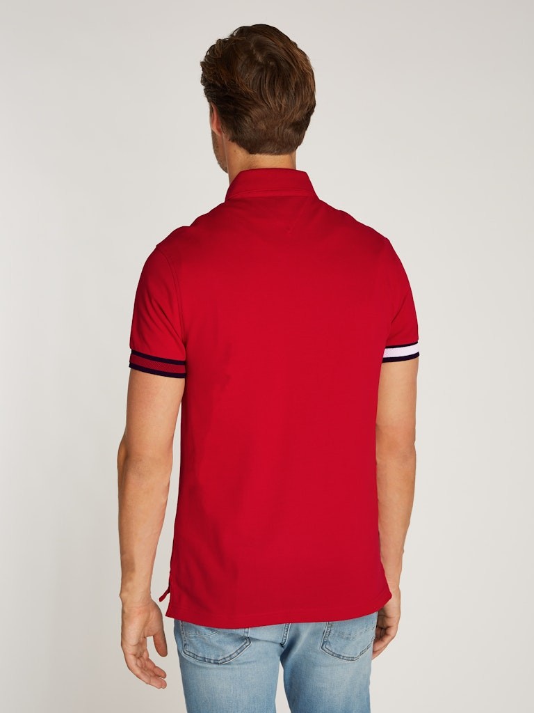 Tommy Hilfiger Erkek Kırmızı Polo Yaka T-Shirt - MW0MW37518XLD