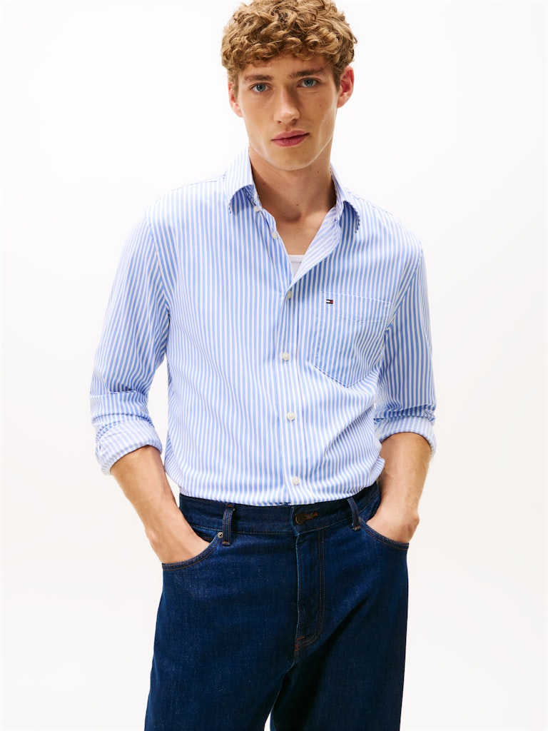 Tommy Hilfiger Erkek Normal Kesim Lacivert Gömlek