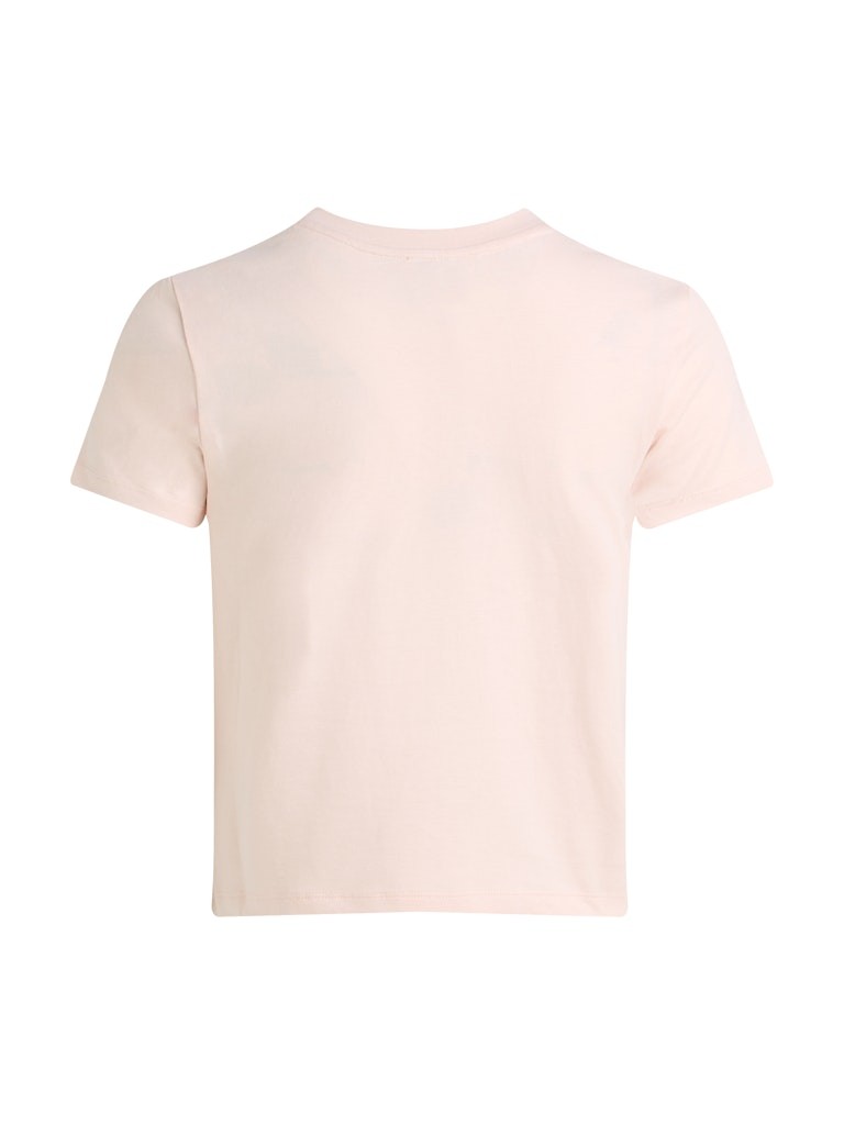 Calvin Klein Rejeneratif Pamuk Pembe Kadın Kısa Kollu Baby Tee T-Shirt