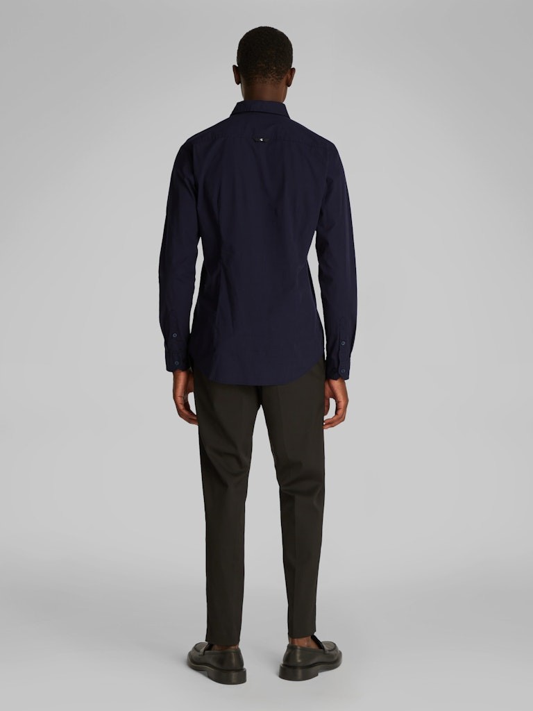 Calvin Klein Pamuk Lacivert Erkek Uzun Kollu Gömlek - J30J324614CHW