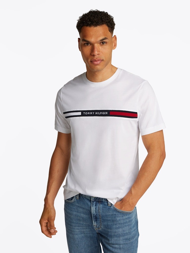 Tommy Hilfiger Rejeneratif Pamuk Beyaz Erkek Kısa Kollu T-Shirt - MW0MW36498YBR