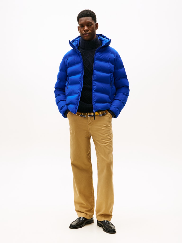 Tommy Hilfiger Erkek Tech Kapşonlu Mavi Mont