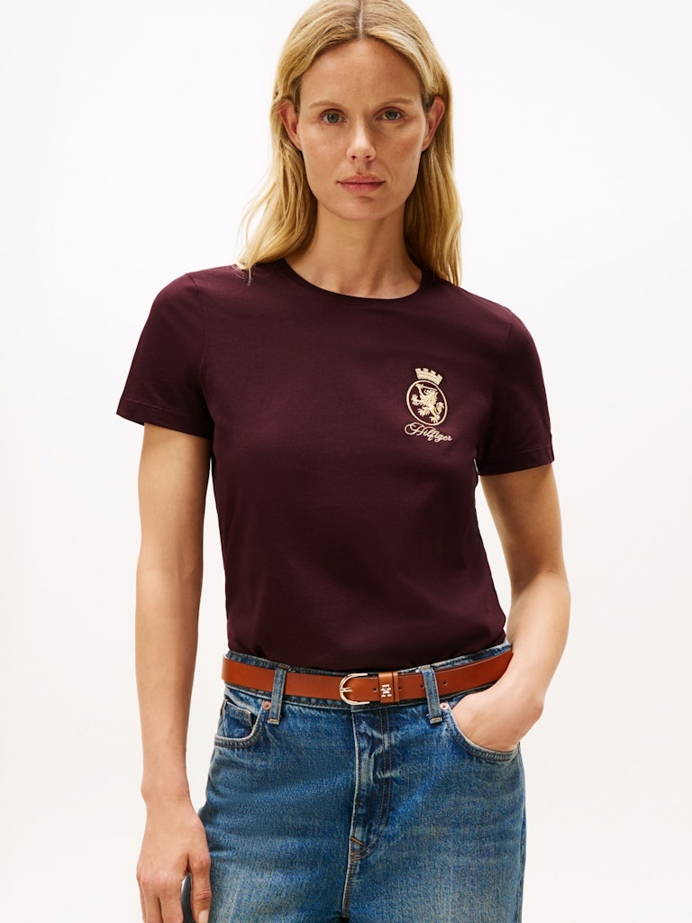 Tommy Hilfiger Kadın Bordo Uzun Kollu T-Shirt