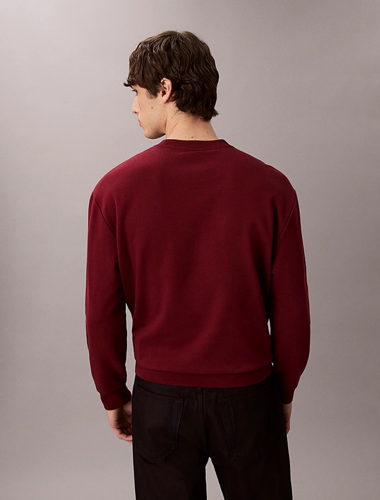 Calvin Klein Pamuklu Bordo Sweatshirt