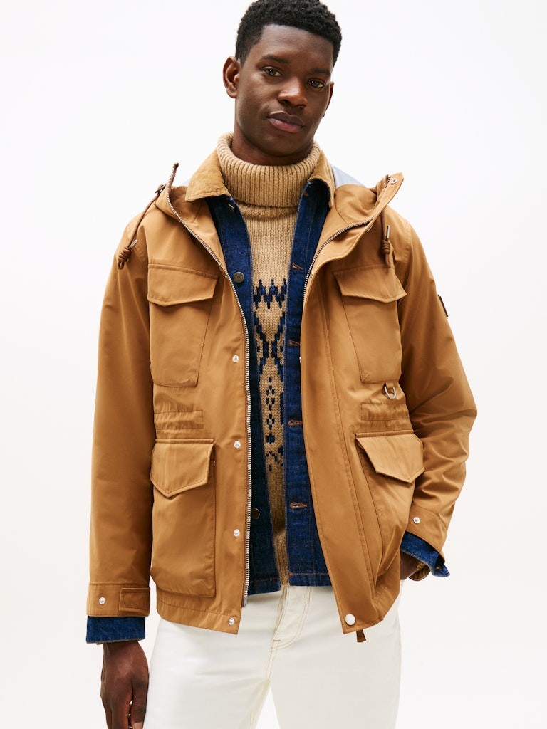 Tommy Hilfiger Erkek Kahverengi Mont