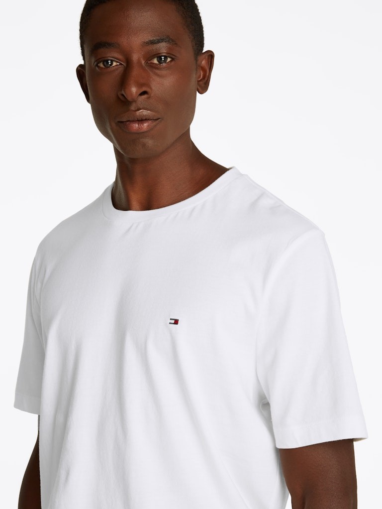 Tommy Hilfiger Pamuk Beyaz Erkek Kısa Kollu T-Shirt - MW0MW37267YBR