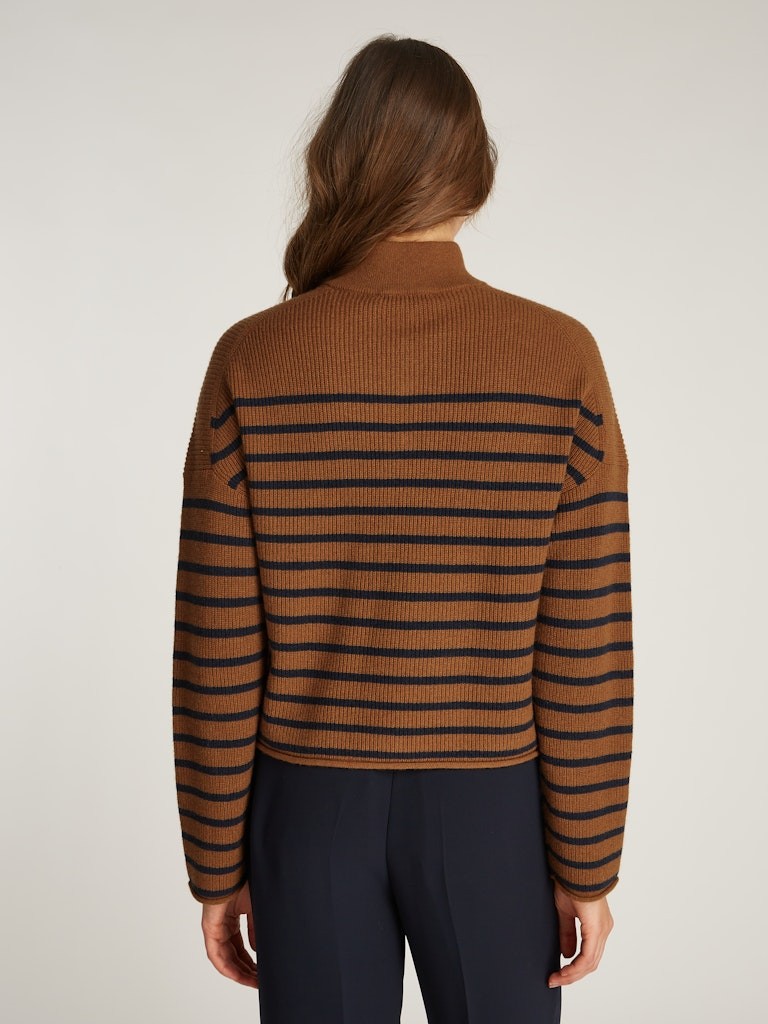 Tommy Hilfiger Pamuk Kahverengirengi Kadın Uzun Kollu Düğmeli Triko - WW0WW449810BO