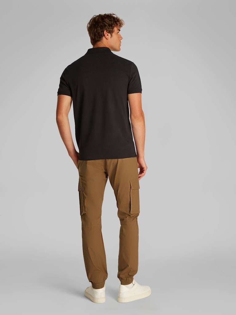 Calvin Klein Pamuk Siyah Erkek Kısa Kollu Düğmeli Polo Yaka T-Shirt - J30J3256640GM