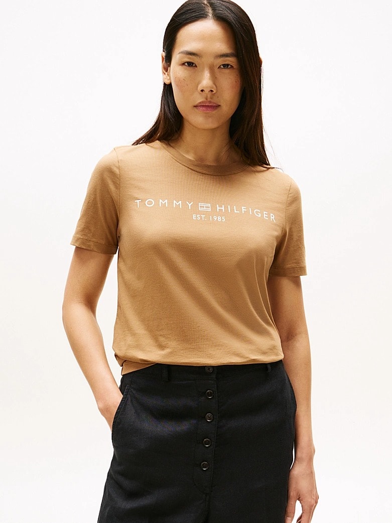Tommy Hilfiger Kadın Kahverengi T-Shirt