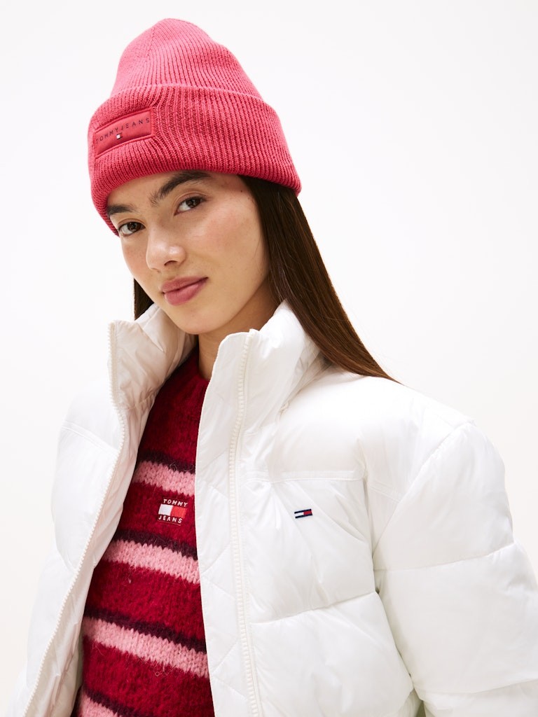 Tommy Hilfiger Kadın Pembe Bere Şapka