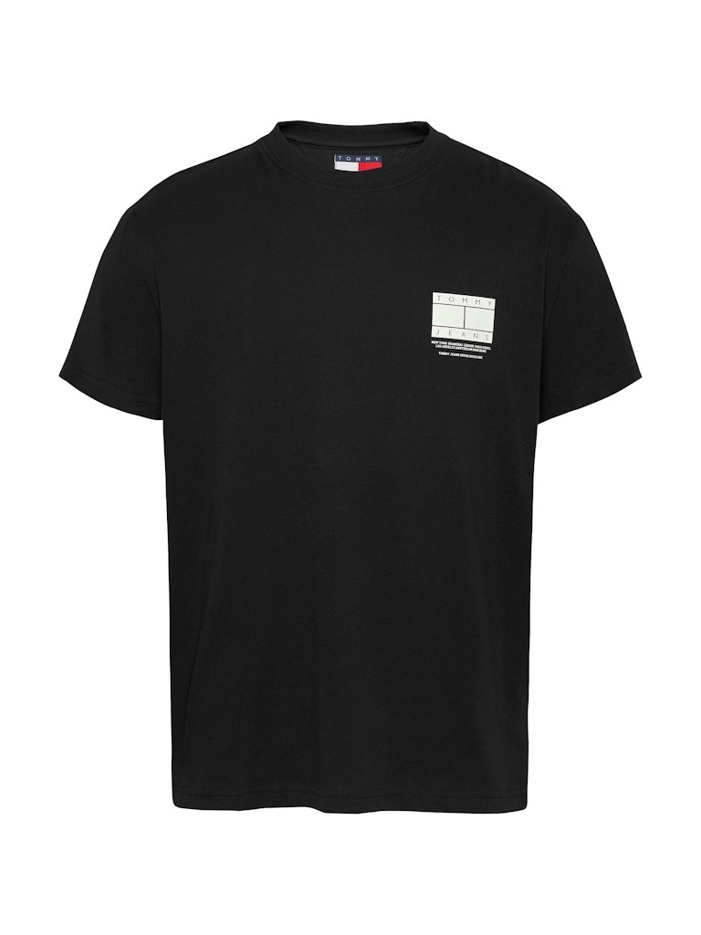 Tommy Hilfiger Rejeneratif Pamuk Siyah Erkek Kısa Kollu T-Shirt - DM0DM20814BDS