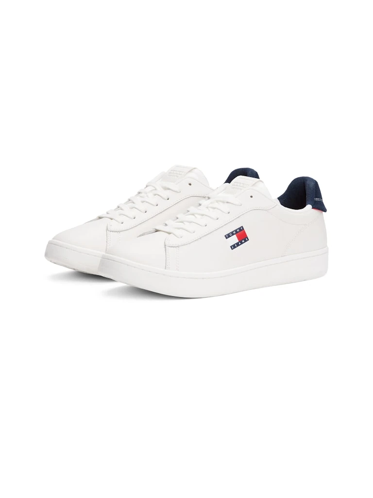 Tommy Hilfiger Erkek Beyaz  Kısa Taban  Sneakers