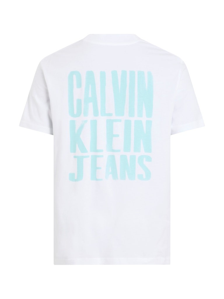 Calvin Klein Rejeneratif Pamuk Beyaz Erkek Kısa Kollu T-Shirt - J30J327523YAF