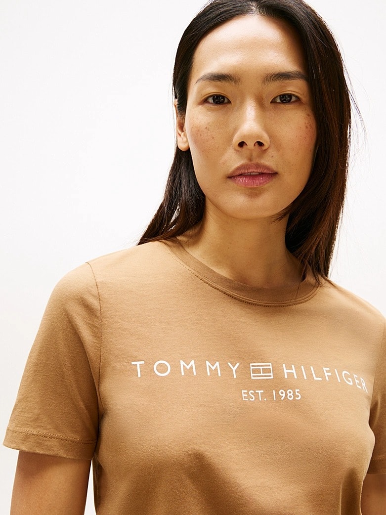 Tommy Hilfiger Kadın Kahverengi T-Shirt