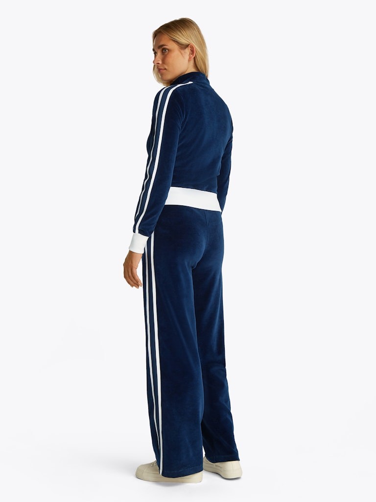 Tommy Hilfiger Velvet Side Strip Kadın Mavi Ceket - DW0DW20565DYY